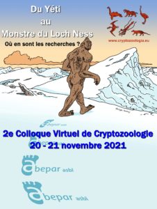 2e colloque Virtuel de Cryptozoologie, 20-21 novembre 2021.